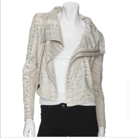 Faux Snake Moto Jacket By Georgie Asymmetrical Zip - Picture 7 of 8